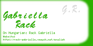 gabriella rack business card